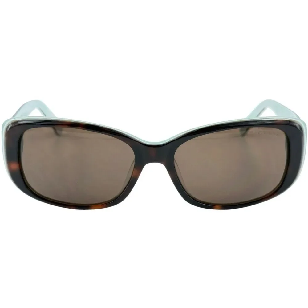 Guess GU7408 Womens Plastic Sunglass 52E Dark Havana 52-15 Brown Lenses w Case